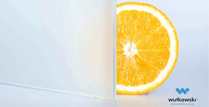 Sandgestrahltes Glas